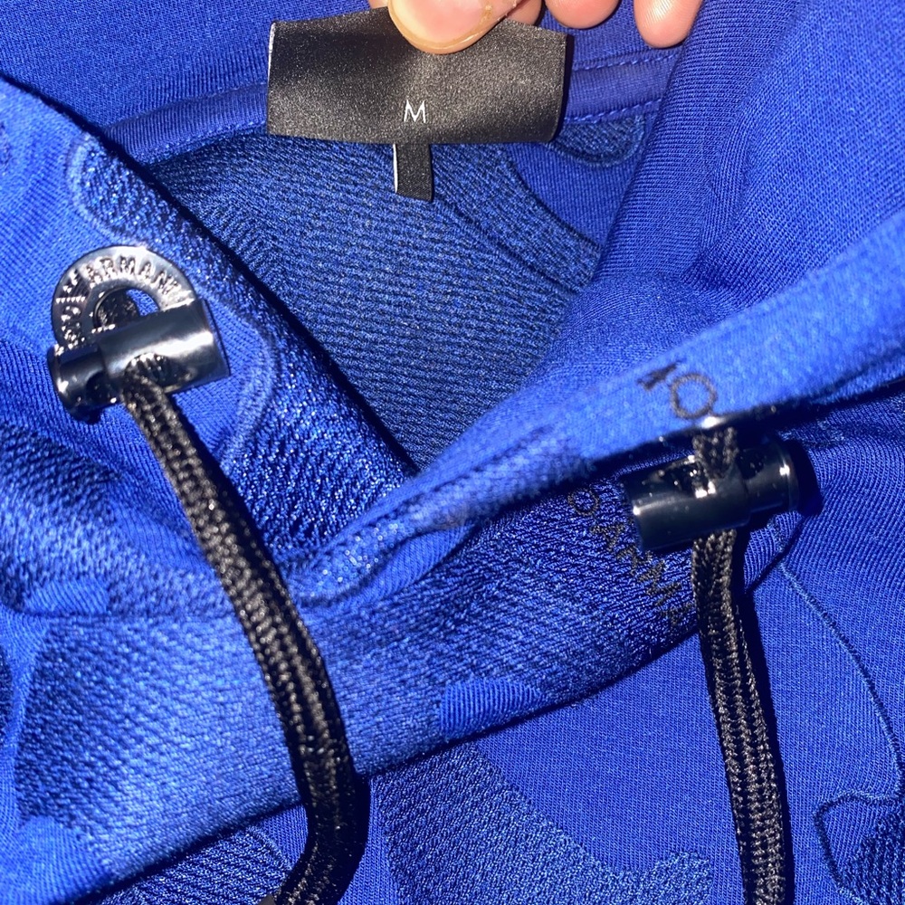 Emporio Armani blue camo hoodie - Picture 5 of 8